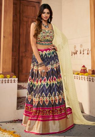 Picture of Enticing Silk Dim Gray Lehenga Choli