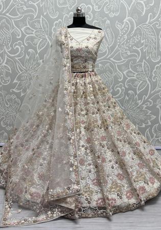 Picture of Amazing Net Azure Lehenga Choli