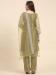 Picture of Grand Net Dark Khaki Straight Cut Salwar Kameez