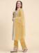 Picture of Appealing Net Khaki Straight Cut Salwar Kameez