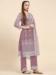 Picture of Shapely Net Plum Straight Cut Salwar Kameez