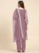 Picture of Shapely Net Plum Straight Cut Salwar Kameez