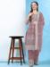 Picture of Shapely Net Plum Straight Cut Salwar Kameez