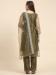 Picture of Net Dark Olive Green Straight Cut Salwar Kameez