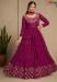 Picture of Gorgeous Georgette Purple Straight Cut Salwar Kameez