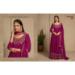 Picture of Gorgeous Georgette Purple Straight Cut Salwar Kameez