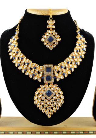 Picture of Exquisite Navy Blue Necklace Set