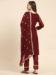 Picture of Ideal Georgette Maroon Straight Cut Salwar Kameez