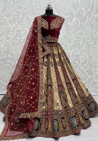 Picture of Grand Georgette Maroon Lehenga Choli