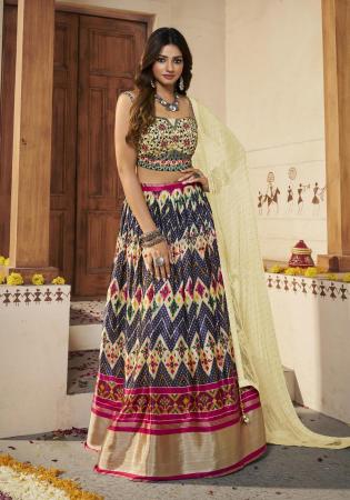 Picture of Beautiful Silk Dark Slate Grey Lehenga Choli