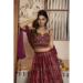 Picture of Comely Silk Maroon Lehenga Choli