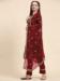 Picture of Georgette Saddle Brown Straight Cut Salwar Kameez