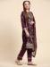 Picture of Georgette Dark Magenta Straight Cut Salwar Kameez