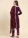 Picture of Georgette Dark Magenta Straight Cut Salwar Kameez