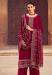 Picture of Georgette Dark Red Straight Cut Salwar Kameez