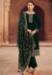 Picture of Georgette Dark Green Straight Cut Salwar Kameez