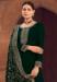 Picture of Georgette Dark Green Straight Cut Salwar Kameez