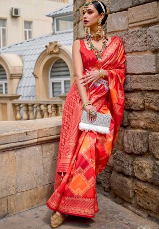 Picture of Stunning Silk Crimson Saree