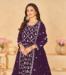 Picture of Pretty Georgette Dark Orchid Anarkali Salwar Kameez