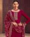 Picture of Ravishing Georgette Maroon Straight Cut Salwar Kameez