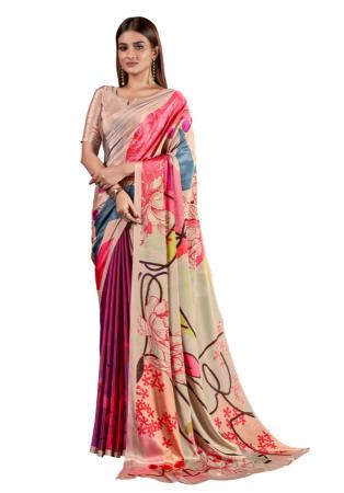 Picture of Nice Crepe & Silk Rosy Brown Saree