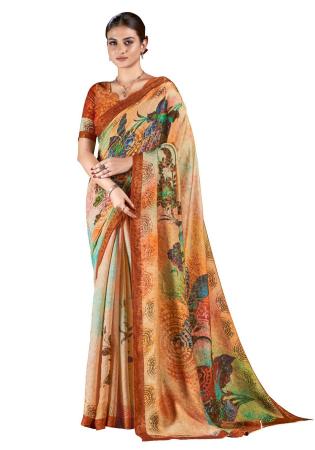 Picture of Well Formed Silk Rosy Brown Saree