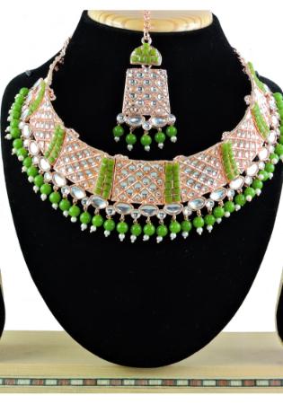 Picture of Statuesque Olive Drab Necklace Set