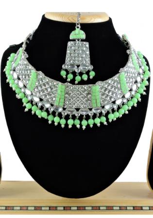 Picture of Alluring Dark Sea Green Necklace Set