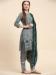 Picture of Georgette Medium Sea Green Straight Cut Salwar Kameez