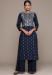 Picture of Alluring Chiffon Navy Blue Readymade Salwar Kameez