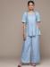 Picture of Excellent Chiffon Light Blue Readymade Salwar Kameez