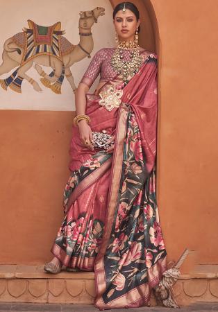 Picture of Beauteous Silk Brown Saree