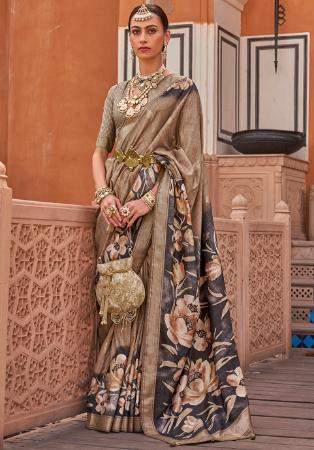 Picture of Alluring Silk Brown Saree