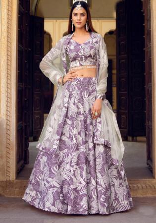 Picture of Shapely Silk Grey Lehenga Choli