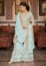 Picture of Georgette Light Steel Blue Straight Cut Salwar Kameez