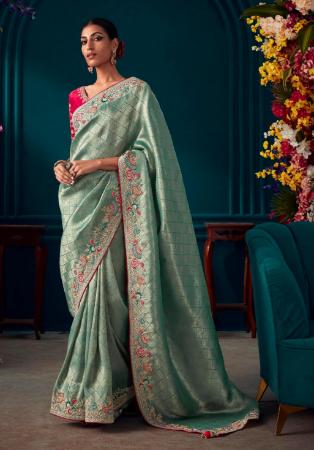 Picture of Marvelous Silk Sky Blue Saree