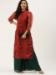 Picture of Georgette & Organza Maroon Kurtis And Tunic