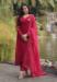 Picture of Shapely Georgette Fire Brick Readymade Salwar Kameez