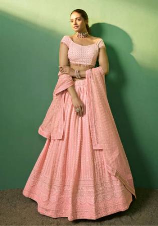 Picture of Appealing Georgette & Silk Tan Lehenga Choli