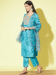 Picture of Silk Medium Turquoise Readymade Salwar Kameez