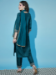 Picture of Resplendent Silk Teal Readymade Salwar Kameez