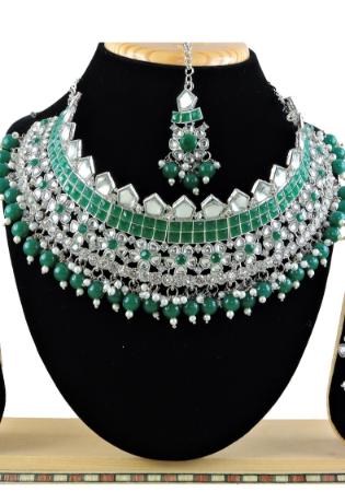 Picture of Delightful Sea Green Necklace Set