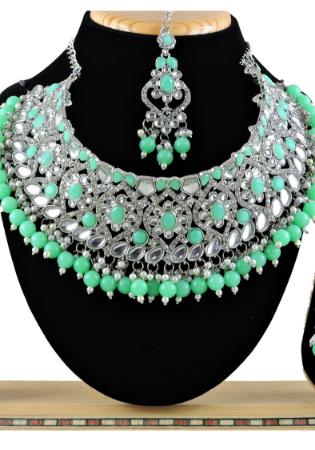 Picture of Superb Dark Sea Green Necklace Set