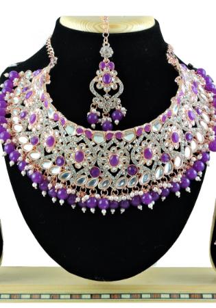 Picture of Stunning Plum Necklace Set