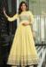 Picture of Appealing Georgette Khaki Anarkali Salwar Kameez