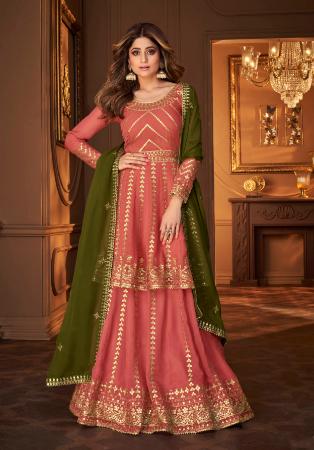 Picture of Admirable Georgette Indian Red Anarkali Salwar Kameez