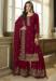 Picture of Graceful Georgette Maroon Straight Cut Salwar Kameez