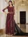 Picture of Georgette & Net Maroon Anarkali Salwar Kameez