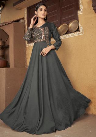 Picture of Taking Chiffon Dim Gray Kurtis & Tunic