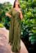 Picture of Bewitching Satin & Silk Dark Khaki Saree